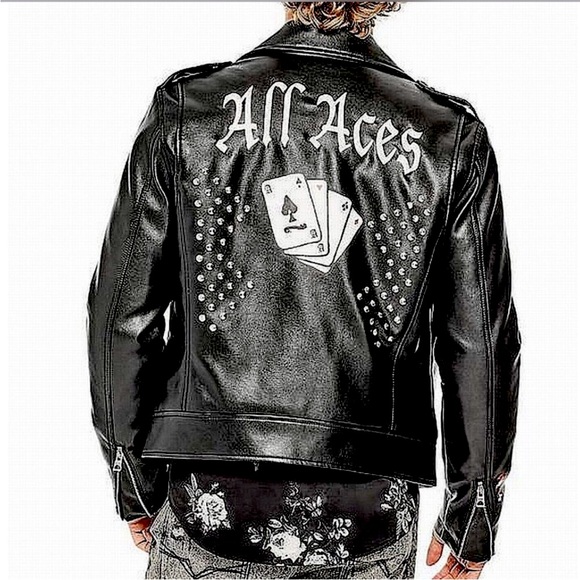 New! GUESS Men's Robertson Aces Moto
Stud Jacket
Size: S
| Guess!! - Picture 2 of 13